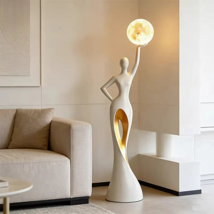Large Figure Sculpture Art Ornament Creative Floor Lamp Modern Light Luxury Home Living Room Soft Decoration High-end Gifts