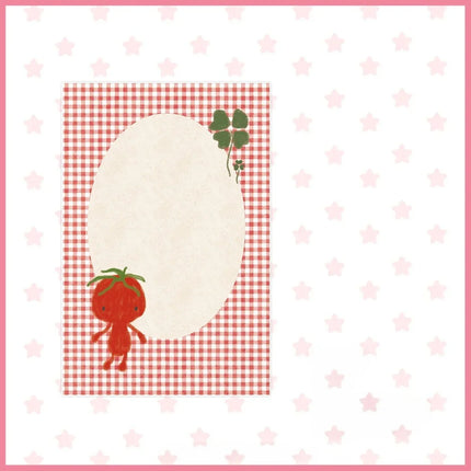 Strawberry Memo Pads Korean Style M5 Scrapbook Paper Journal Ins Tomato Notepad Grid Base Paper Decor Supplies