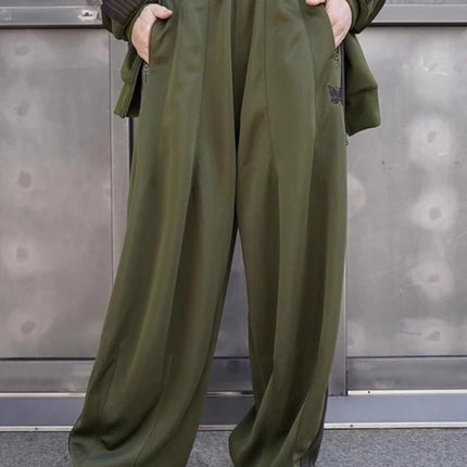 Embroidery Loose Wide Leg Pants Men Women Casual Loose Fit Long Trousers Comfortable Breathable Cotton Youthful Style