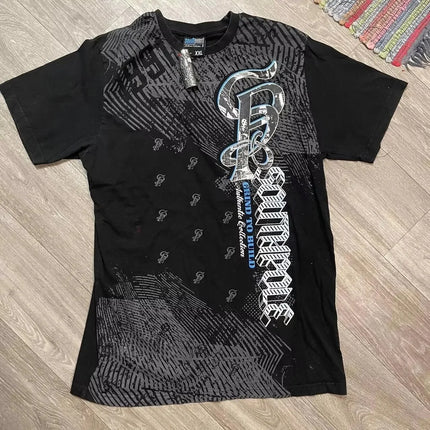 South pole High Street men Short Sleeve Y2K Graphic Print Oversized T Shirt Harajuku Gothic Round Neck Cotton Short Sleeve Tops