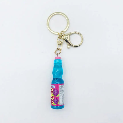 New Simulation Marbles Bobble Soda Key Chain Japanese Cute Ramune Soda keychain Miniature Dollhouse Ornaments Bag Accessories