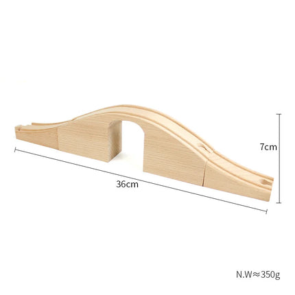 33style DIY Wooden Train Rail Tracks Accessories Wood Railway Track Parts Fit For All Wood Track Toy Christmas Birthday kid Gift
