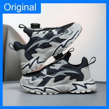 Children Sports Shoes Spring Breathe Mesh Thick Sole Light Anti Slip Children Daily Wear Casual Shoes Student Soft Running Shoes