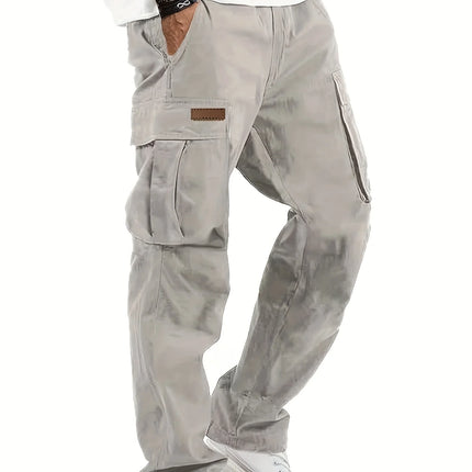 American style high street multi pocket workwear pants for men's new trendy loose straight leg versatile casual long pants