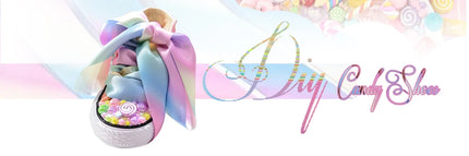 Random Lollipop Rainbow Candy Canvas Simulation DIY Kids Pearls Sneakers For Girl Birthday Party Dollbling Handmade Bling Shoes