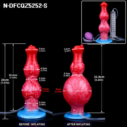 SXXY Large Ejaculation Dildo with Two Knot Inflatable Anal Plug  Squirting Penis Vaginal Masturbation Adult Sex Toys Unisex