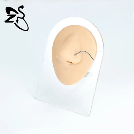 ZS 1 Piece G23 Titanium Curved Taper Insertion Pin Tool Internal Thread Piercing Kit For Tragus Helix Lip Nose Piercing Jewelry