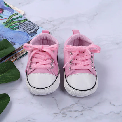 0-18months Unisex Baby Sneakers Anti-Slip Soft Flat cute Sole Prewalker Shoes for Baby boys girls