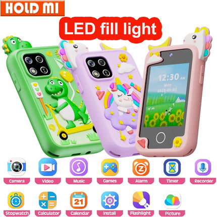 New Mini Phone Children Toy Musical Unicorn Dinosaur Baby Mobile Camera MP3 Player Educational Toys Kids Christmas Birthday Gift