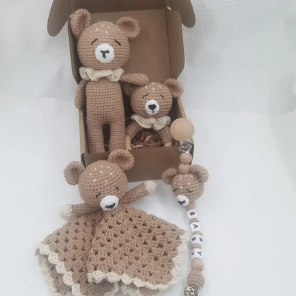 Newborn Mobile Gym Educational Ring Teething Toy Baby Cotton Baby Wooden Ring Rattle Crochet Wool Toy Customize Pacifier Chain