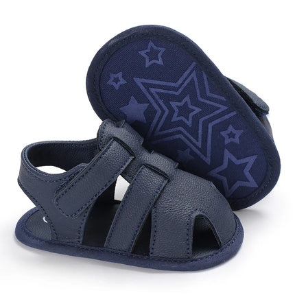 0-18M Baby Walking Sandals - Breathable Anti-Slip Soft Sole Shoes for Newborn Boys & Girls, Summer Infant First Walkers