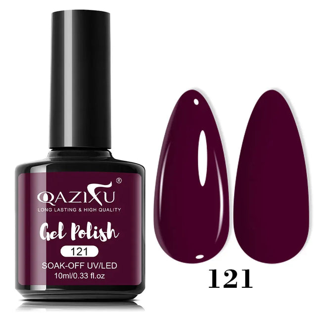 QAZIXU 1/6Pcs Purple Nude Color Gel Nail Polish Pink Gel Polish Semi Permanent Soak Off UV LED Nail Art DIY Popular Color