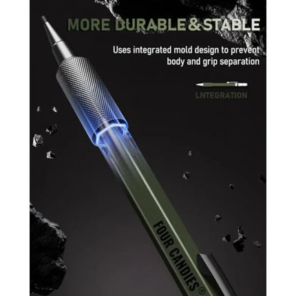 1.3mm Mechanical Pencil Set with 72 Lead Refill, 3PCS Metal Weatherproof Body Heavy Duty Carpenter Pencil, 3 Eraser, 16 Eraser
