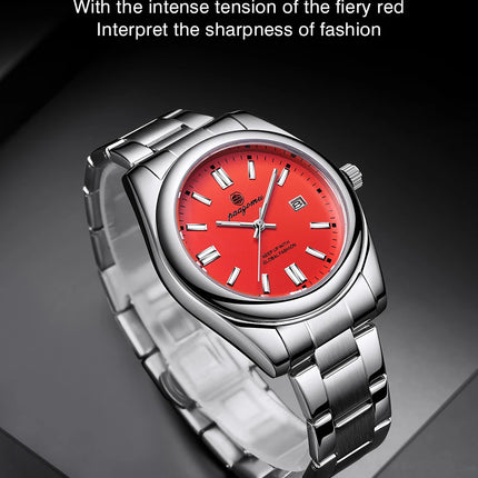 PAAZOMU Fashion Round Quartz Man Clock Waterproof Luminous Date Stainless Steel Watches For Men Luxury Business Men Wristwatch