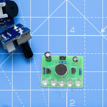 Soldering Project Kit DIY Sound Controlled Flowing Light Board for Beginners Electronics Circuit Electronics Project Kit