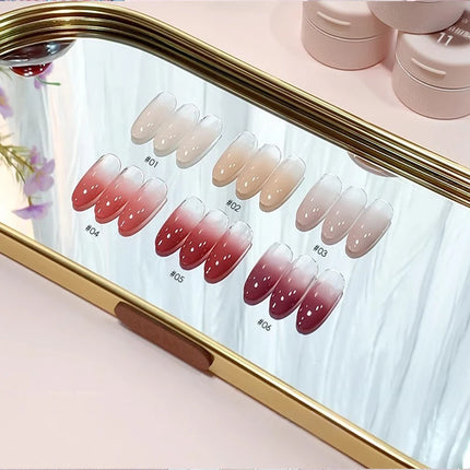 12 Colors Nail Polish Patting Glue Pink Color Nail Art Air Cushion Glue High Saturation Gypsum Painting Glue for DIY Home Salon