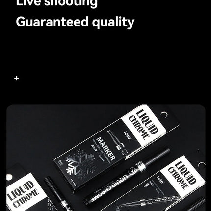 1-6pcs Chrome Pen Marker Mirror Waterproof DIY Reflective Paint Repair for Rock Ceramic Glass Metallic Gold/Silver 0.8/1/2mm Nib