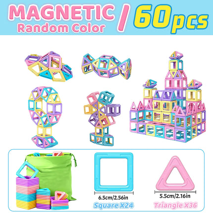 Big Size Macaron Designer Construction Set Model &Magnetic Building Blocks Educational Toys for Kids Birthday Gifts Random Color