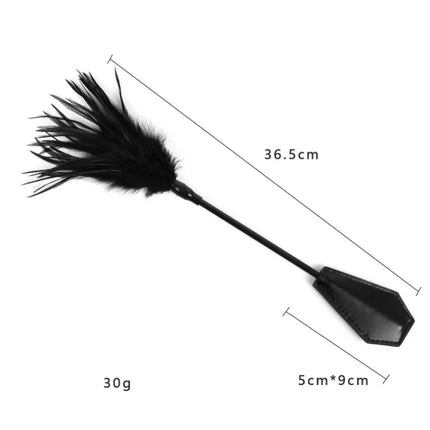 Flirt Tickle Erotic Feather With Fetish Punish Leather Spank Whip For Women Men Sex Blindfolded Stimulation Teasing Stick Toys