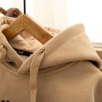 !!!viral!!! Retro Hong Kong Style Fleece Lined Thickened Hoodie Loose Fit Autumn Winter / Chandail à Capuchon Rétro Style Hong Kong Doublé Polaire
