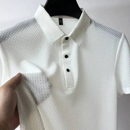 Summer New Men POLO Shirts T-Shirt CZ Ceska Zbrojovka Firearms High End Ice Silk Mesh Men's Short-Sleeved Tops Shirt Collar