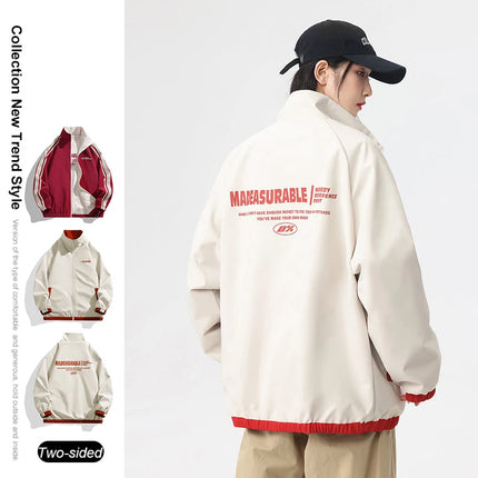 New Jacket Two-sided Long Sleeve Outdoor Men Coats Women Reversible Windproof Coats Splashproof Double-Sided Jackets Couple Top