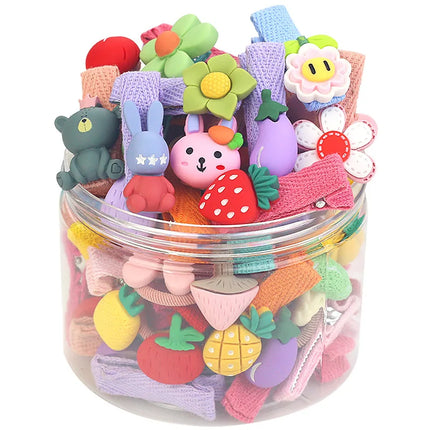 Exquisite All Lined Baby Accessories Girls Kawaii Animal Fruit Flowers Hair Clips Cute Headdress For Kids Toddlers Hair Pins