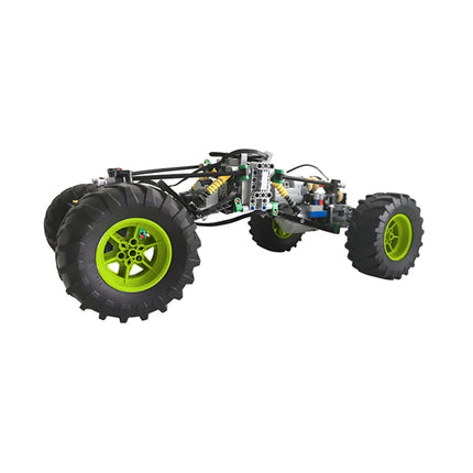 4WD RC Car Chassis Electric Set Building Block Motor Wheels RC Reciever Battery Box Functions Simulation Spray MOC Technical Toy