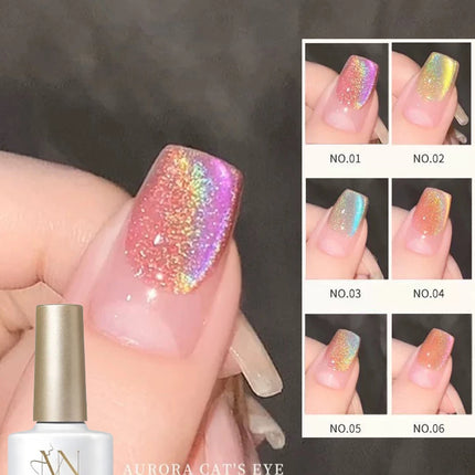 MIANEL 12ML 2026 New Tyndall Cat Eye Gel Nail Polish Flash Whitening Small Light Bulb Crystal Nail Polish Pink Nails 1-5pcs