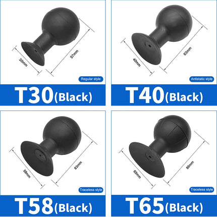 JXD T-20/30/40/58/65 Black Silicone Non-Marking ESD Vacuum Suction Ball