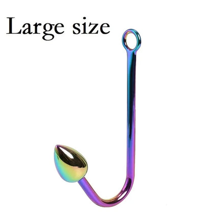 Small medium large 3 balls set metal anal hook beads head butt plug dilator prostate massager insert bdsm sex toy for male