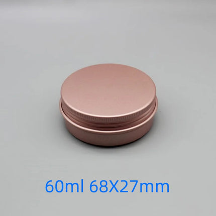 10 50 100pcs/lot Cosmetic Cream Jar Rose gold Aluminum box Candle Lipbalm Makeup Container Empty Aluminum Tin with Lid