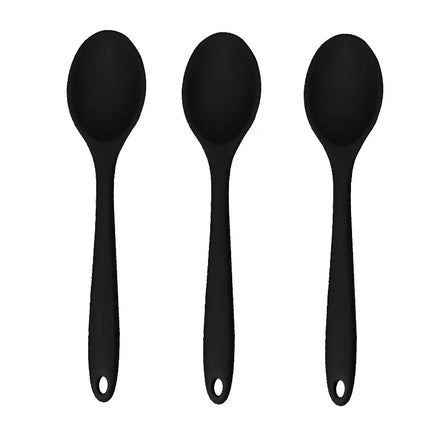 3pcs Silicone Spoon Mixing Soup Spoons Kitchen Mixing Ladle Cooking Utensils Kitchenware Tool for Stirring and Serving