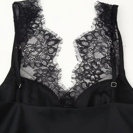 Women's Elegant Camisoles Sexy Splice Lace Sleeveless Sling Top Fashion Slimming Vintage Tank Top 2026 New Lady Street Wear