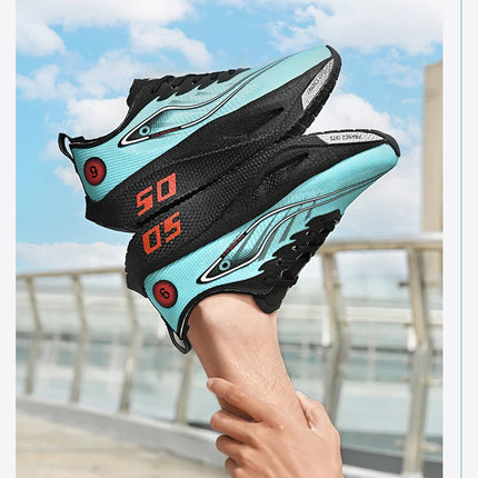 New Trendy Sports Running shoes, Comfortable and Breathable Men's and Women's Sports Casual shoes, Outdoor Large-sized Black 10