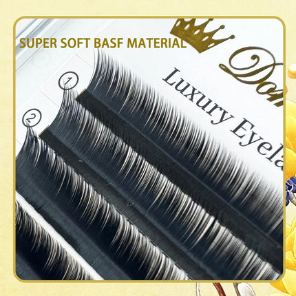 Domi Lash Camellia UJ UB UC UD Curl Individual Lashes 0.05 0.07 Eyelash Extensions Upgrade Premium Soft Camellia Lashes