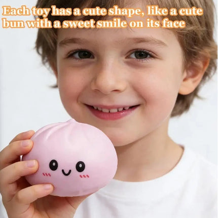 New Giant Squishies Dumpling Bun Toy, Slow Rising Glitter Dumpling Stress Ball, Stress Relief Fidget Toy for Home Office Travel