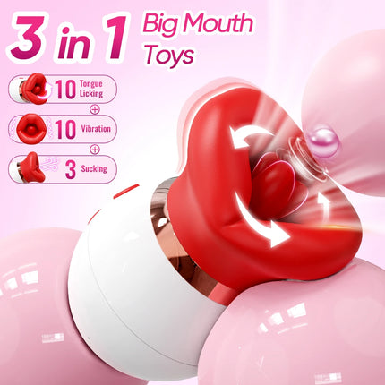 Sucking Vibrator for Women Tongue Licking Sucker Clit Clitoris Stimulator Female Oral Nipple Vacuum Vibrating Adults Sex Toys 18