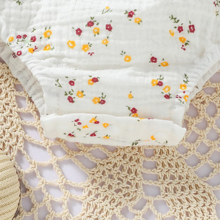 2024 Baby Girls Long Sleeve Autumn Floral Casual Cute Jumpsuit With Bow For Newborn-18M Clothing Daily Wear +Headband