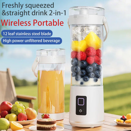 Rechargeable Mini Portable Juicer Cup, Multifunctional Dual-Use Small Household Fruit Juice Blender for Travel & Home