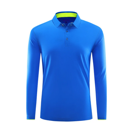 Fashion Long Sleeve Quick-drying Sports Polo Shirt Custom Logo Print Embroidery Breathable Summer Men And Women Tops S-6XL 2025