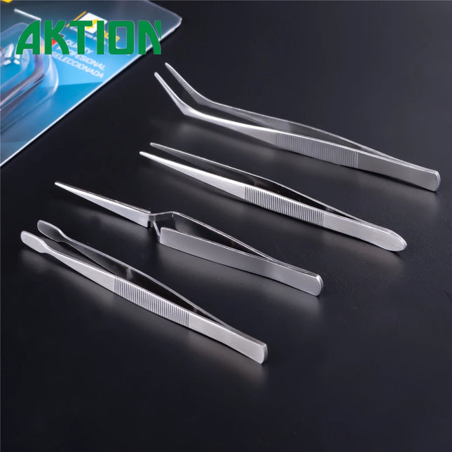 4pcs/set ESD Safe Tweezers Set for Electronics Repair - Anti Static Precision Tips for Phone PCB/Watch Battery/Jewelry Craft DIY