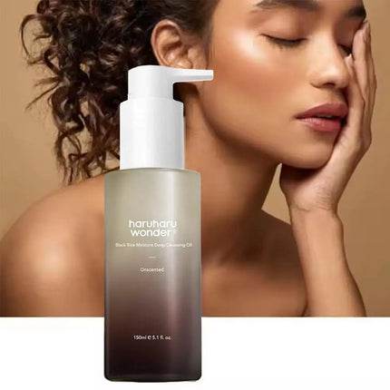 Korean Haruharu Black Rice Moisture Deep Cleansing Oil Moisturizing Daily Makeup Remover Oil Delicate foam Deep Pores Cleaning