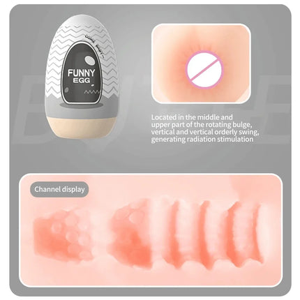 Laile Male Masturbation Egg, Portable Mini Pocket Pussy for Men, Disposable Sex Toy