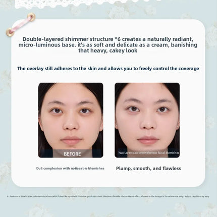 Flower Know Makeup Base Garden Air Cushion Foundation CC Cream Skin Friendly Concealer Makeup Moisturizing Natural Coverage
