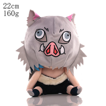 15-25cm Demon Slayer Cartoon Plush Toys Ghost Slayer Keychain Kamado Tanjirou Kamado Nezuko Kochou Figure Stuffed Doll Child Gif