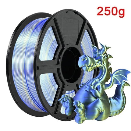 Dual Color Filament Silk PLA 1.75mm 1kg/500g/250g 3D Printer Filament High SpeedShiny PLA Multicolor Black Red Blue Bundle