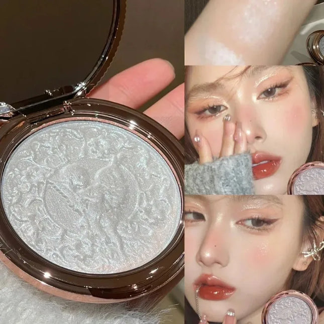 Diamond High gloss Highlighter Palette powder Natural Long-lasting Brighten Contour Radiant Skin Multi-Use Face Eye Cheek Makeup