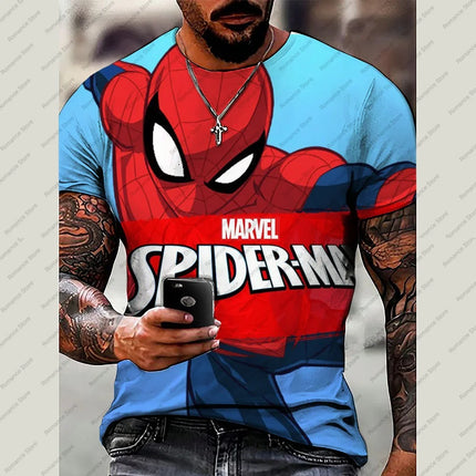Venom Men's T-shirt Spider-Man T-shirt 3D Marvel Print Short Sleeve Fashion plus size Men's Shirt New Summer Kids Clothing