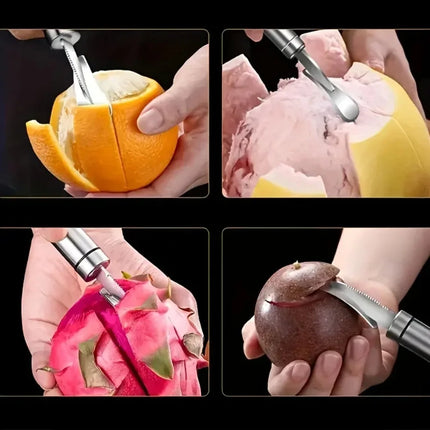 Orange Peelers Orange Peeler Tool Citrus Peeler Stainless Steel Slicer Cutter Peeler Remover Design Handle Fruit Tools
